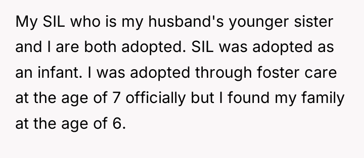 My SIL who is my husband's younger sister and I...