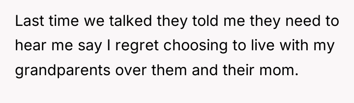 Last time we talked they told me they need to...