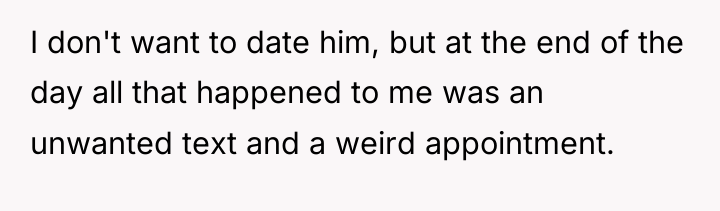 I don't want to date him, but at the end...