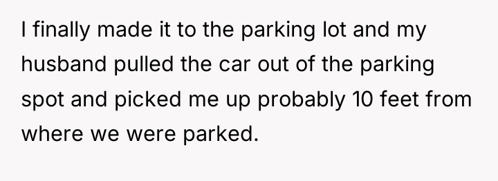 I finally made it to the parking lot and my...
