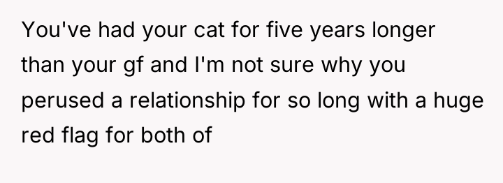 You've had your cat for five years longer than your...