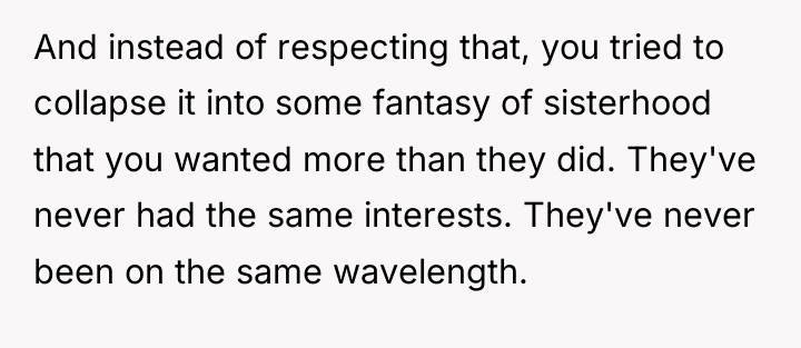 And instead of respecting that, you tried to collapse it...