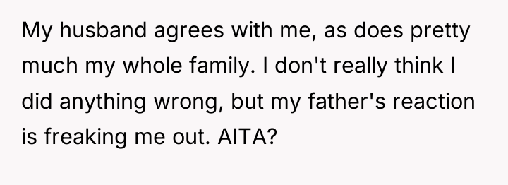 My husband agrees with me, as does pretty much my...