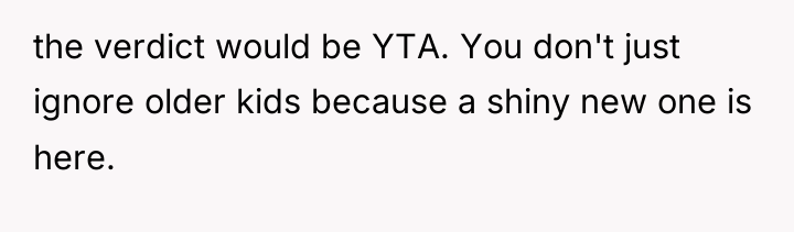 the verdict would be YTA. You don't just ignore older...