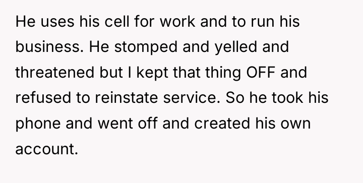He uses his cell for work and to run his...