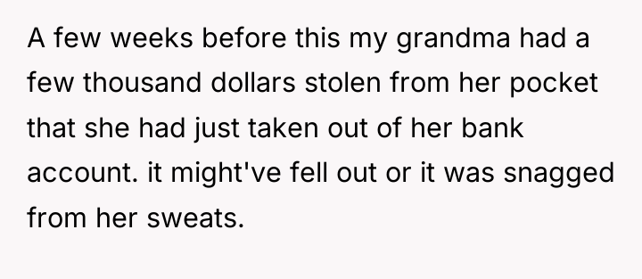A few weeks before this my grandma had a few...