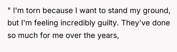 " I'm torn because I want to stand my ground,...
