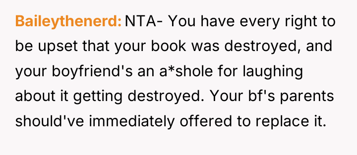 Baileythenerd NTA- You have every right to be upset that...