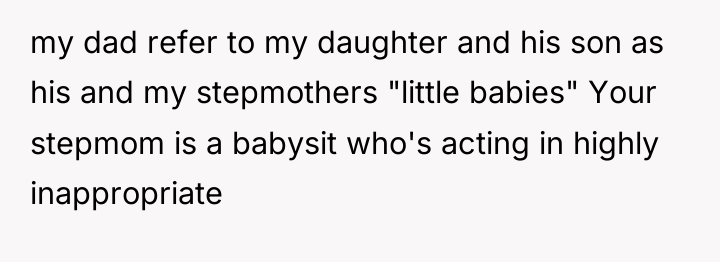 my dad refer to my daughter and his son as...