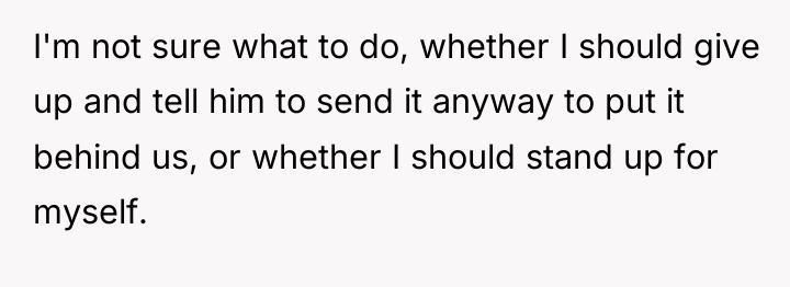 I'm not sure what to do, whether I should give...