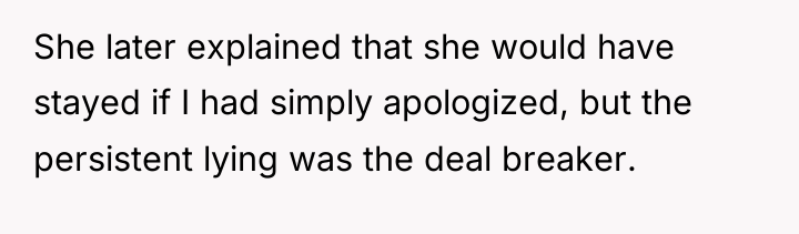 She later explained that she would have stayed if I...