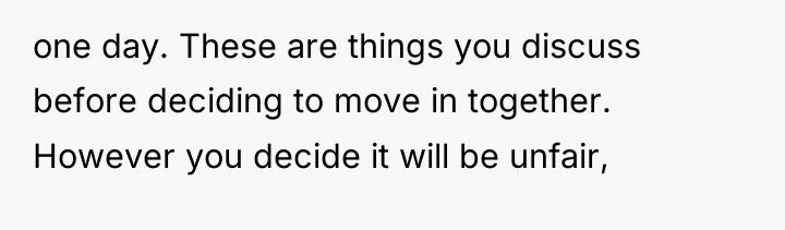 one day. These are things you discuss before deciding to...