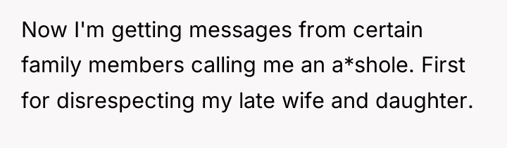 Now I'm getting messages from certain family members calling me...