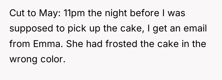 Cut to May: 11pm the night before I was supposed...
