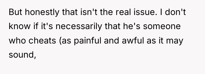 But honestly that isn't the real issue. I don't know...
