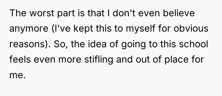 The worst part is that I don't even believe anymore...