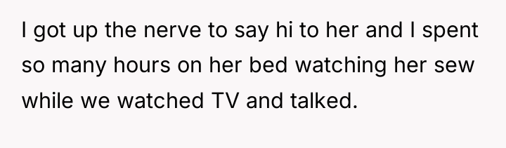 I got up the nerve to say hi to her...