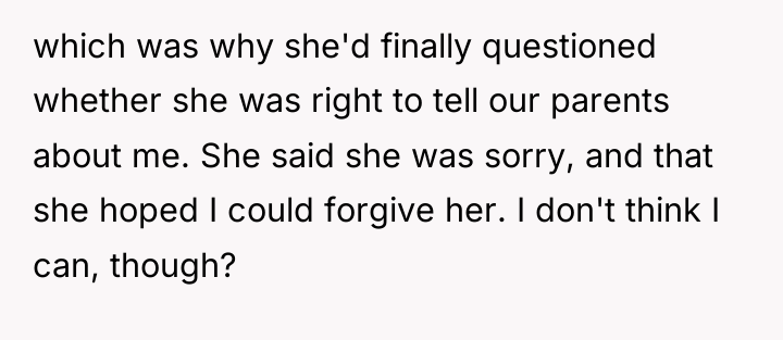 which was why she'd finally questioned whether she was right...
