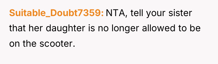 Suitable_Doubt7359 NTA, tell your sister that her daughter is no...