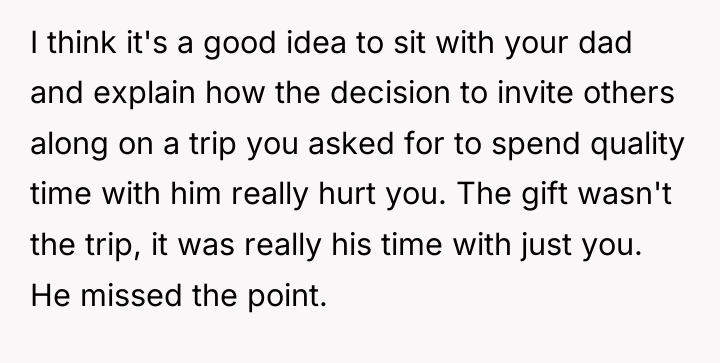 I think it's a good idea to sit with your...