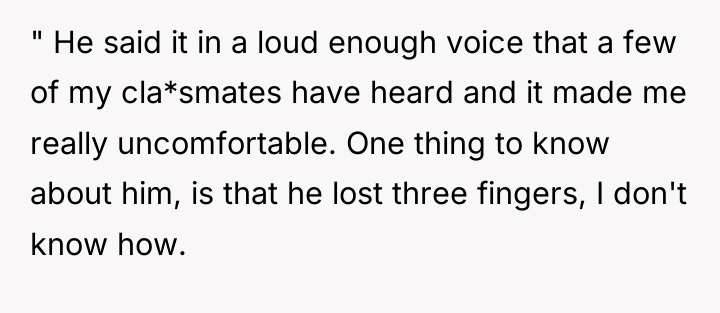 " He said it in a loud enough voice that...