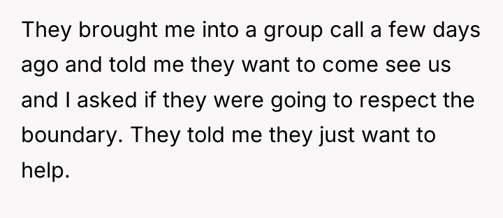 They brought me into a group call a few days...