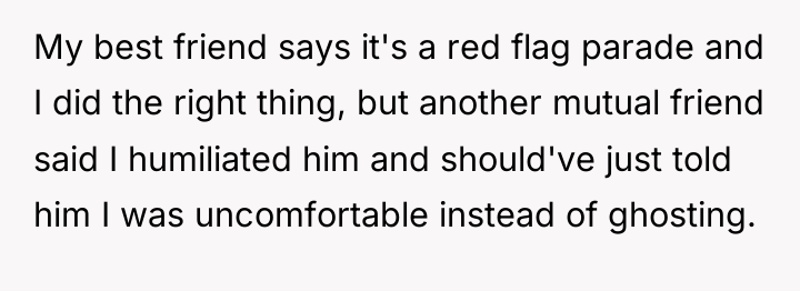 My best friend says it's a red flag parade and...