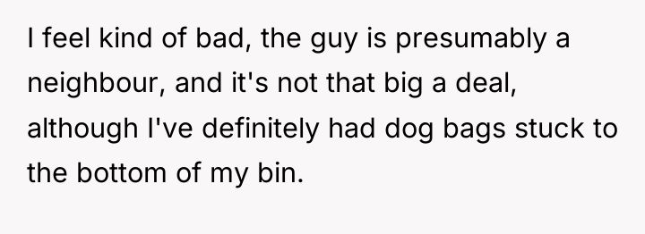 I feel kind of bad, the guy is presumably a...