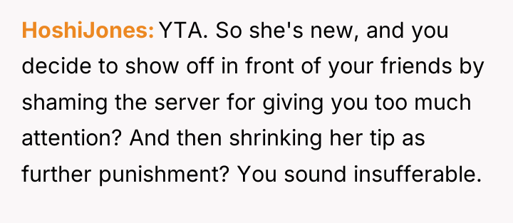HoshiJones YTA. So she's new, and you decide to show...