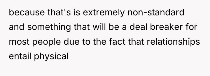because that's is extremely non-standard and something that will be...