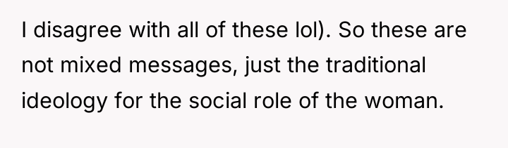 I disagree with all of these lol). So these are...