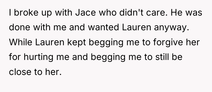 I broke up with Jace who didn't care. He was...