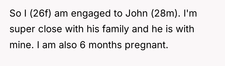 So I (26f) am engaged to John (28m). I'm super...