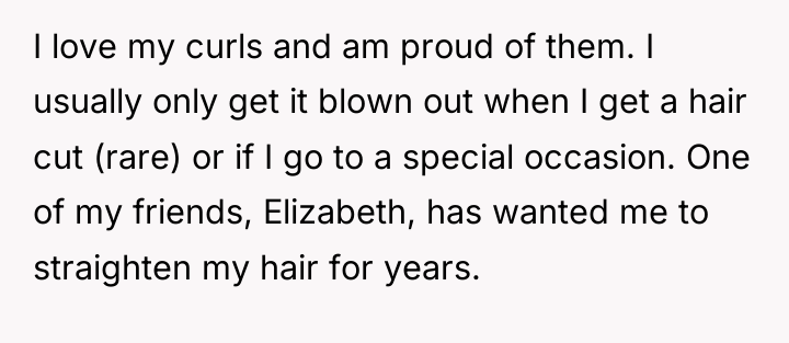 I love my curls and am proud of them. I...