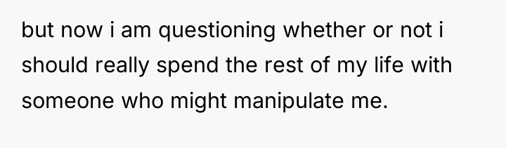 but now i am questioning whether or not i should...