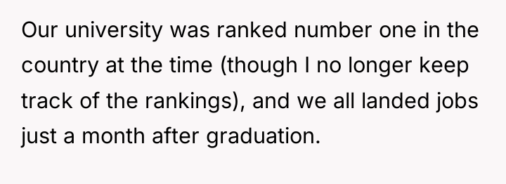 Our university was ranked number one in the country at...