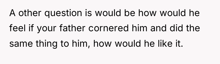 A other question is would be how would he feel...