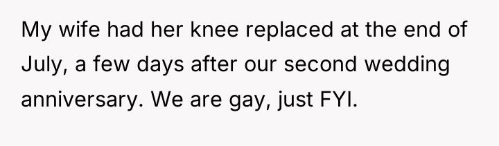 My wife had her knee replaced at the end of...