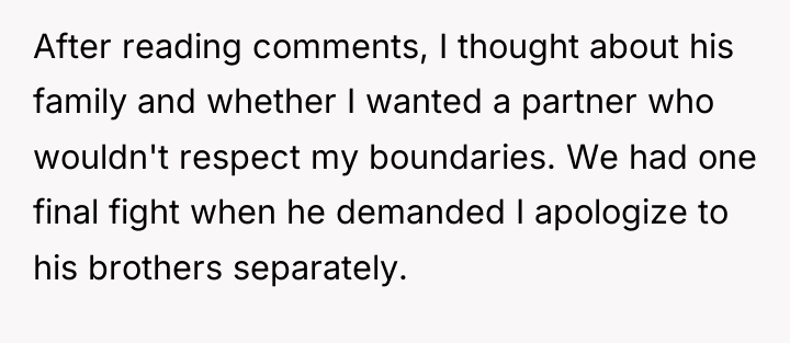 After reading comments, I thought about his family and whether...