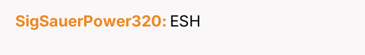SigSauerPower320 ESH