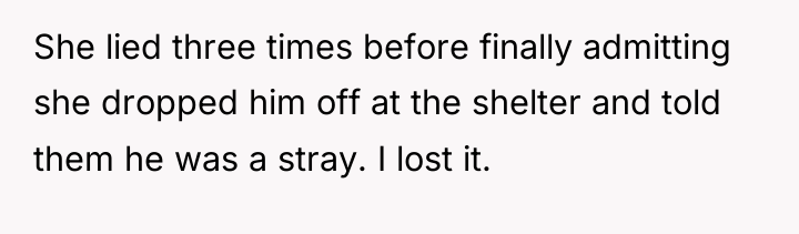 She lied three times before finally admitting she dropped him...