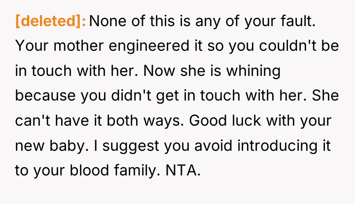[deleted] None of this is any of your fault. Your...