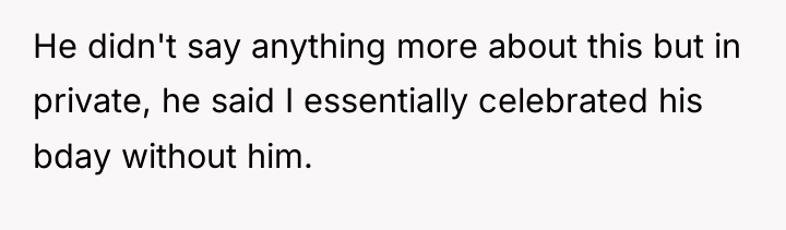 He didn't say anything more about this but in private,...
