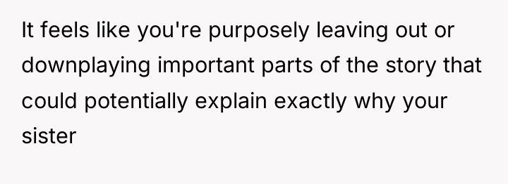 It feels like you're purposely leaving out or downplaying important...