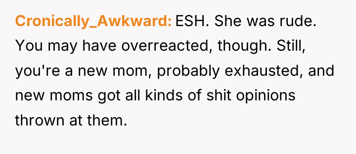 Cronically_Awkward ESH. She was rude. You may have overreacted, though....