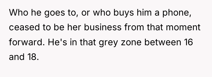 Who he goes to, or who buys him a phone,...