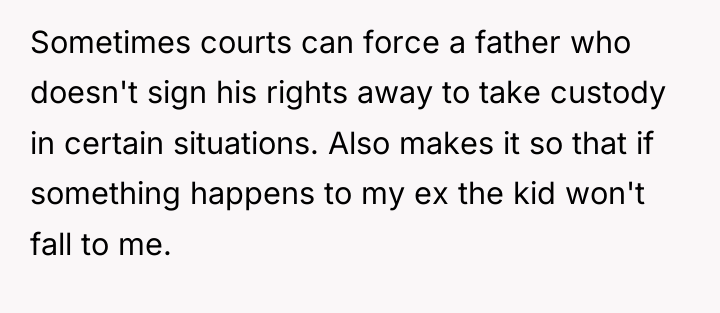 Sometimes courts can force a father who doesn't sign his...