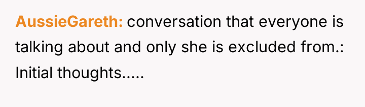 AussieGareth conversation that everyone is talking about and only she...