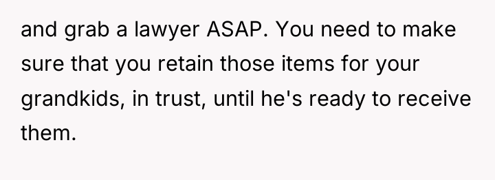 and grab a lawyer ASAP. You need to make sure...