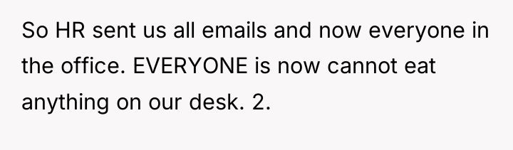 So HR sent us all emails and now everyone in...